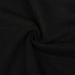 Ткань Футер 3-х нитка, Петля, цвет Черный (на отрез)  в Березниках