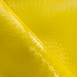 Ткань ПВХ 600 гр/м2 плотная, Жёлтый (Ширина 150см), на отрез  в Березниках