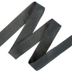 Окантовочная лента-бейка, цвет Чёрный 22мм (на отрез)  в Березниках