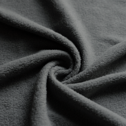 Ткань Флис Односторонний 130 гр/м2, цвет Серый (на отрез)  в Березниках