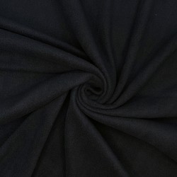 Ткань Флис Односторонний 130 гр/м2, цвет Черный (на отрез)  в Березниках