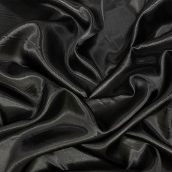 Ткань Атлас-сатин, цвет Черный (на отрез)  в Березниках