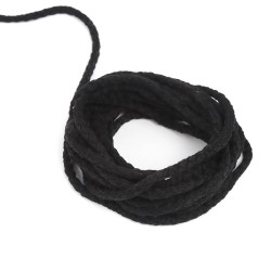 Шнур для одежды тип 2,  Чёрный (плетено-вязаный/полиэфир)  в Березниках